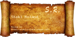 Stekl Roland névjegykártya